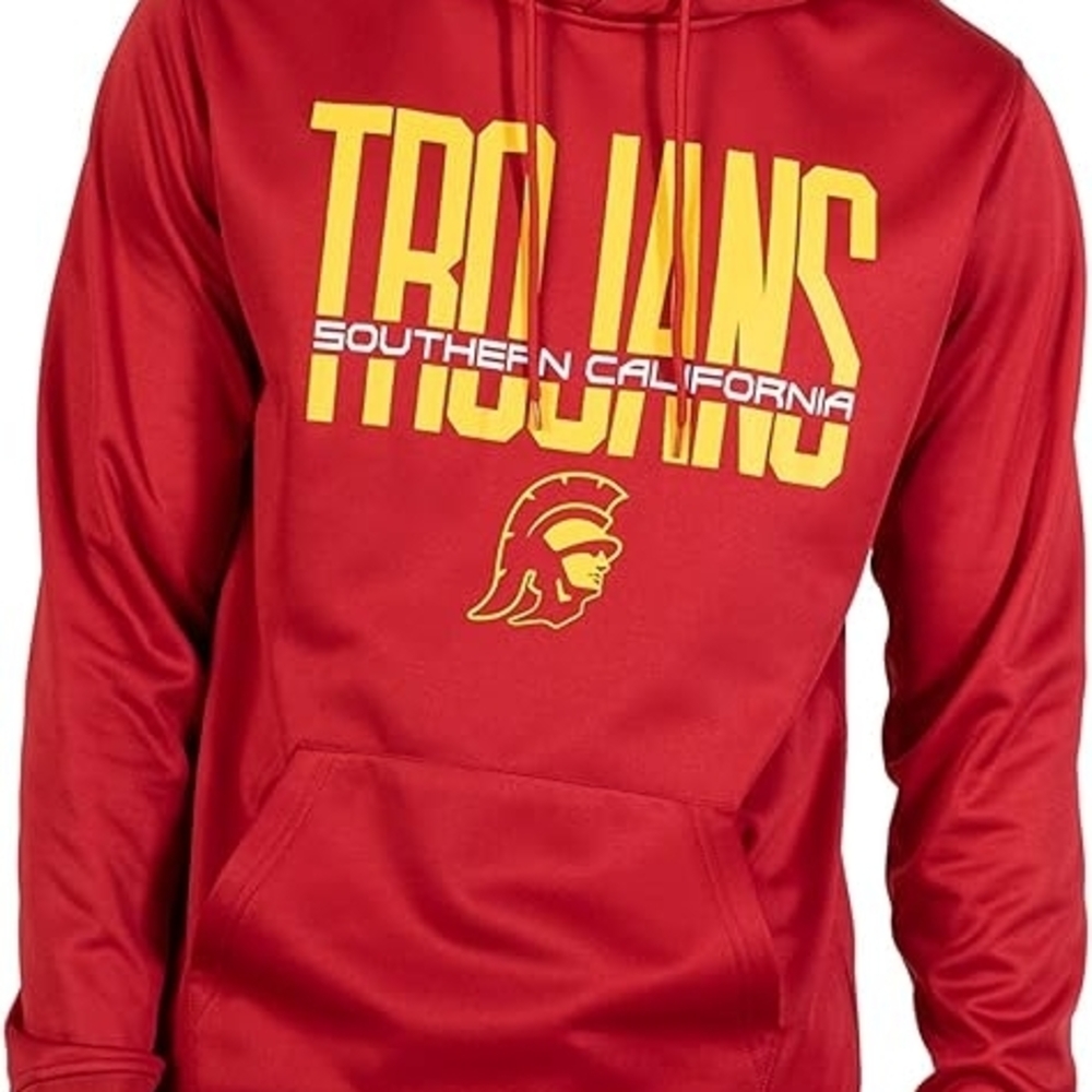 USC Trojans (Southern California) Men's LARGE Hooded Sweatshirt Hoodie NCAA Red